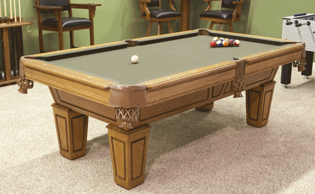 duke oak finish pool table